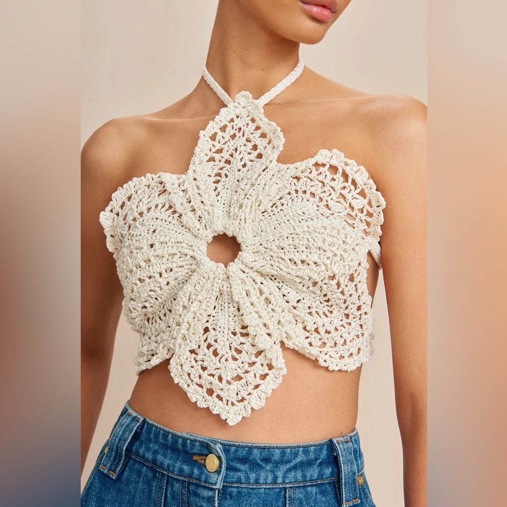 Cult Gaia Darlena Crochet Top- never worn